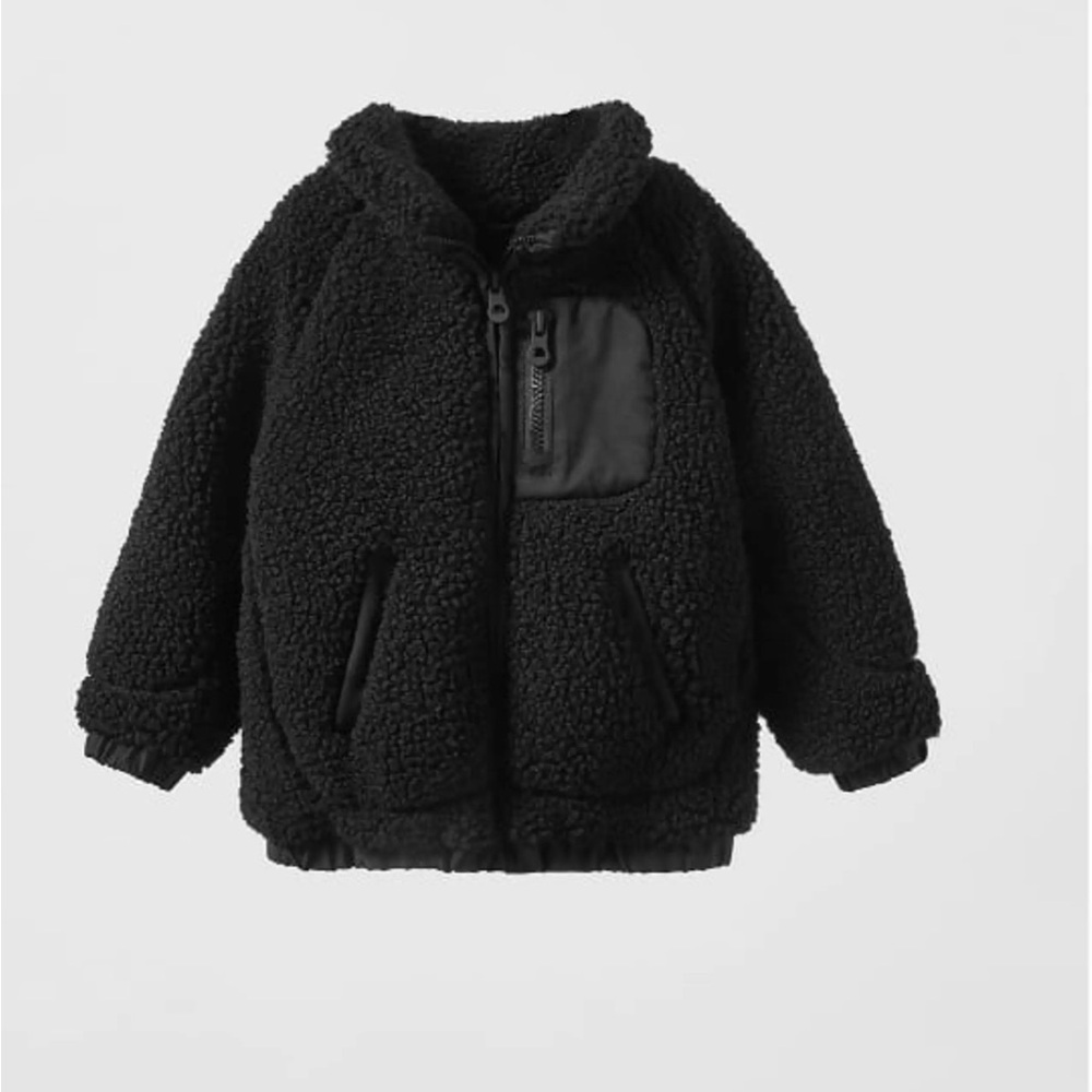 Zara Cozy Black Kids Jacket